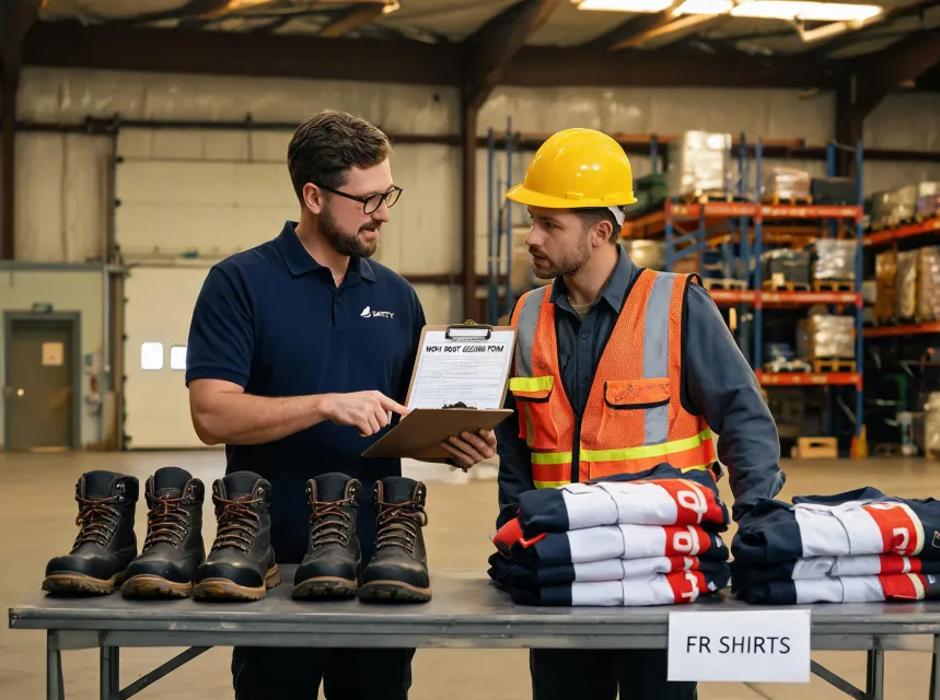 Ariat service specialist reviewing crew boot sizing